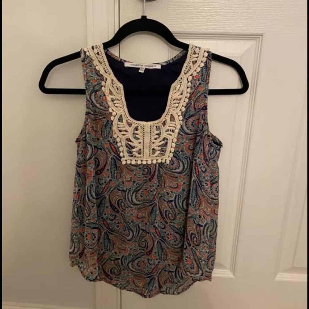 Cute boho sleeveless top